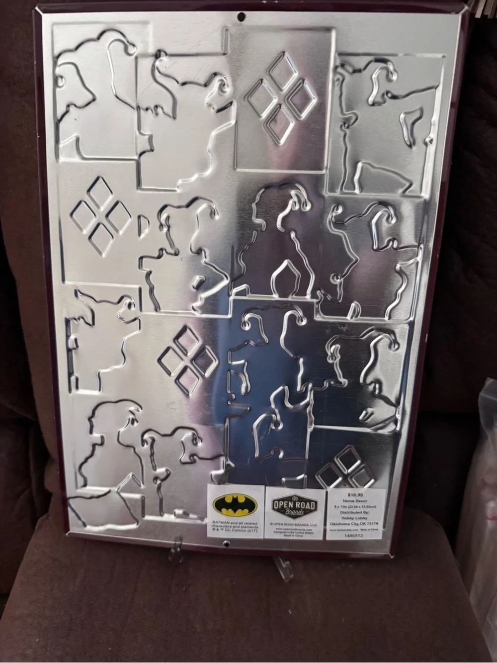 12X9 HARLEY QUINN JOKER METAL TIN SIGN WALL ART EMBOSSED DESIGN DC OPEN ROAD